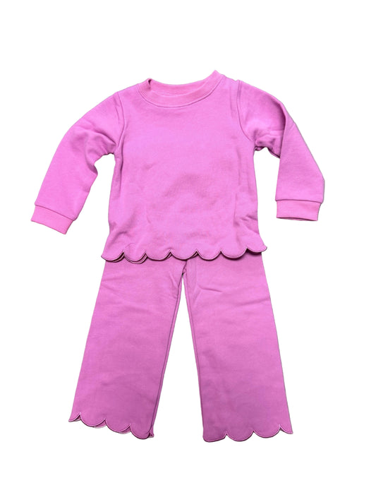 Pink Scottie Scalloped Set