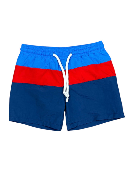 Swim Trunks-Red & Blue
