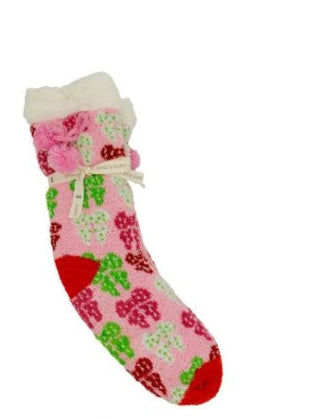 Holiday Fuzzy Socks - Dots