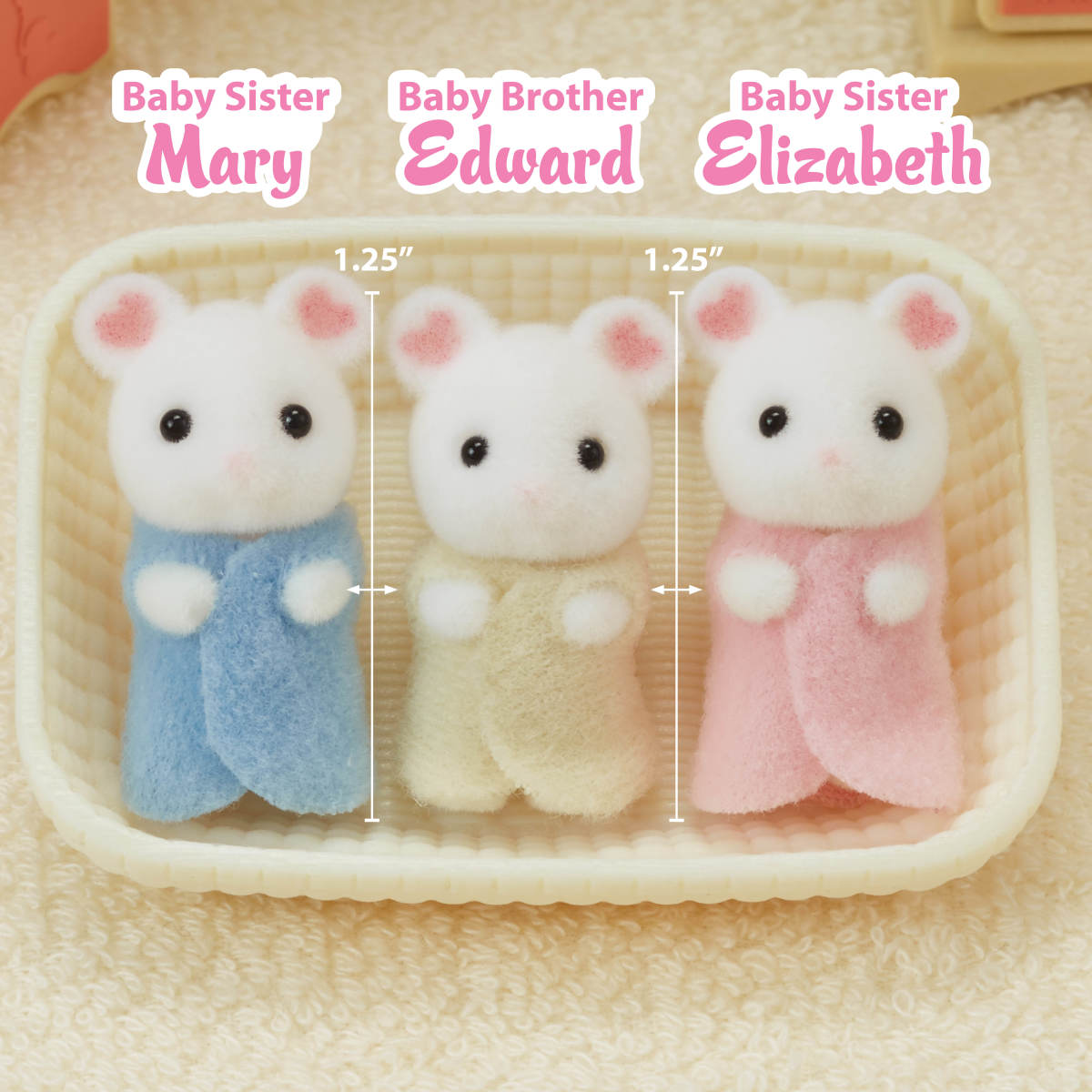 Marshmallow Mouse Triplets