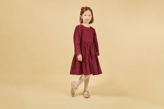 Maroon Corduroy Dress