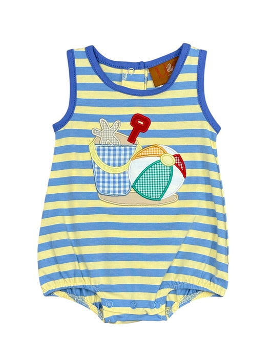 Beach Fun Appliqué Boys Bubble