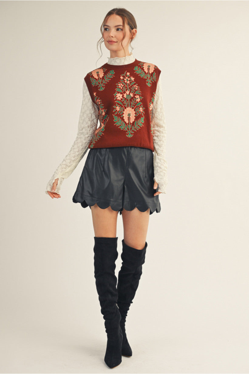 Brown Fall Sweater Vest