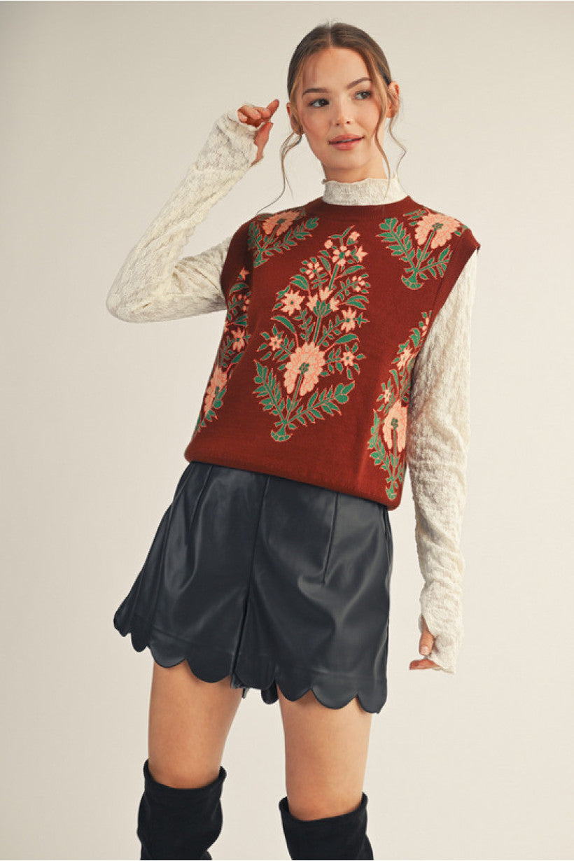 Brown Fall Sweater Vest