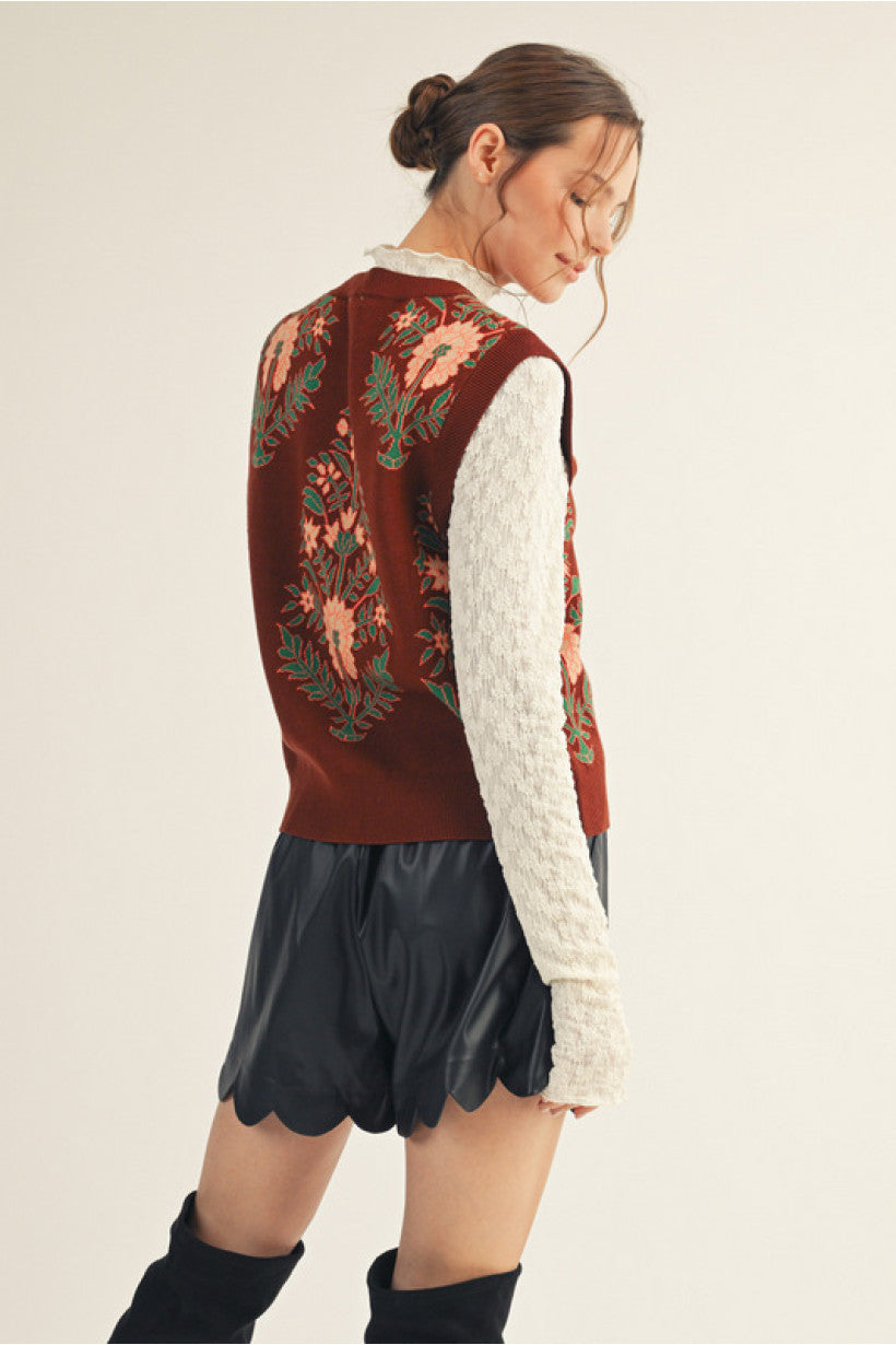 Brown Fall Sweater Vest