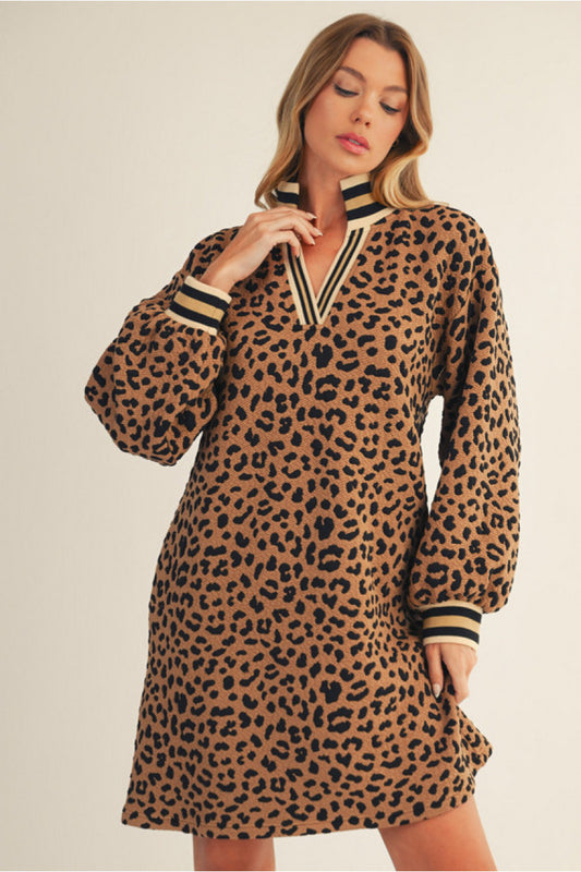 Toffee Leopard Dress