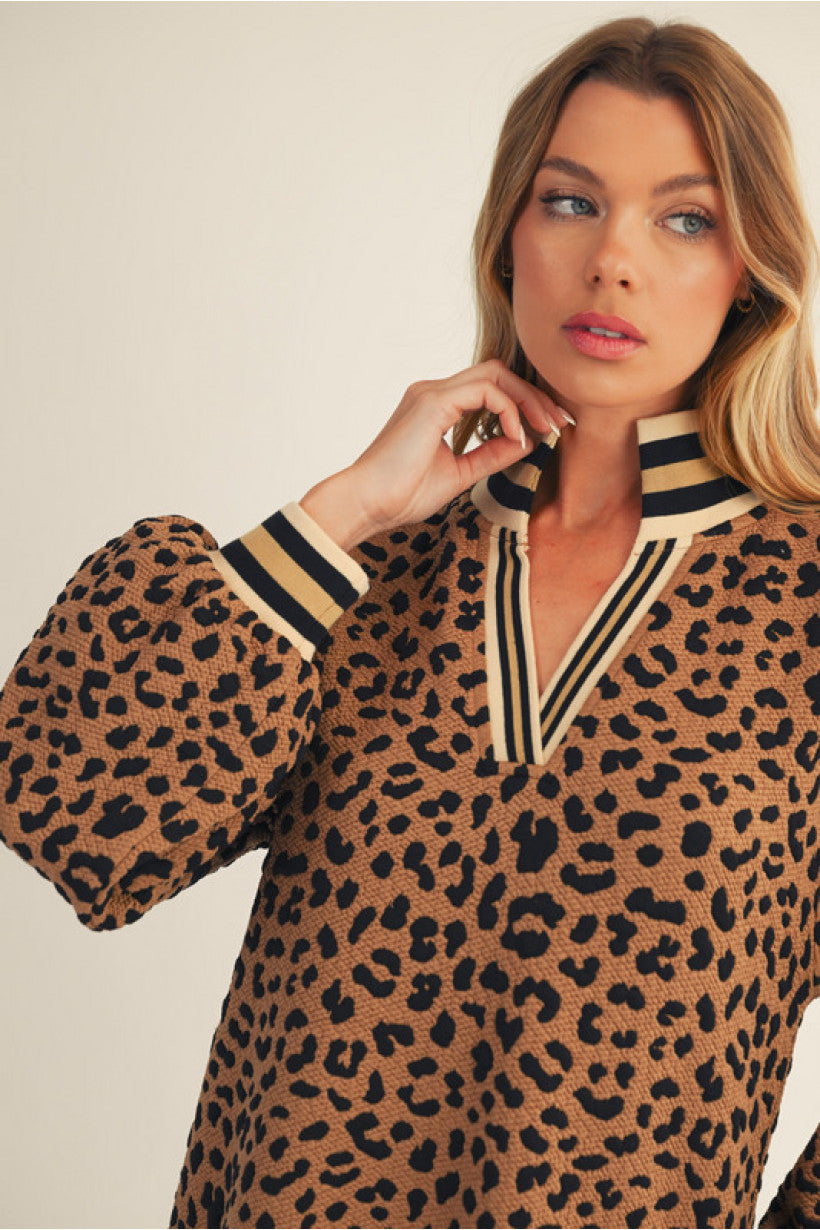 Toffee Leopard Dress