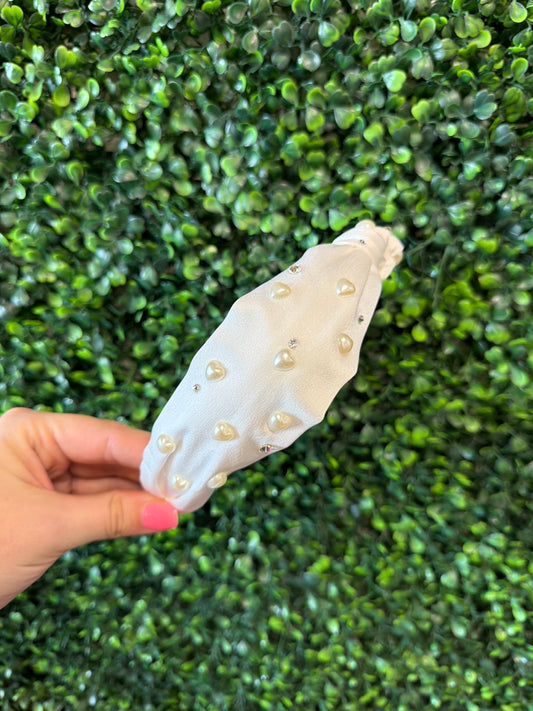 Heart Satin Knot Headbands