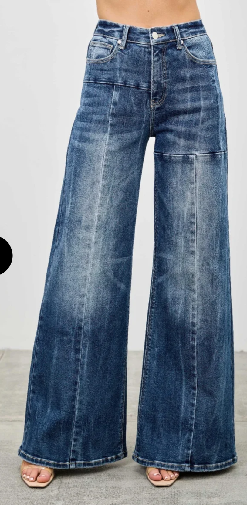 Mid Rise Wide Leg