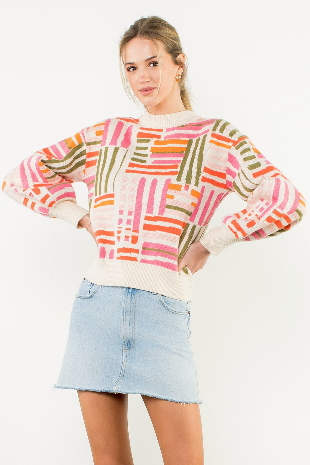 Pattern Knit Sweater