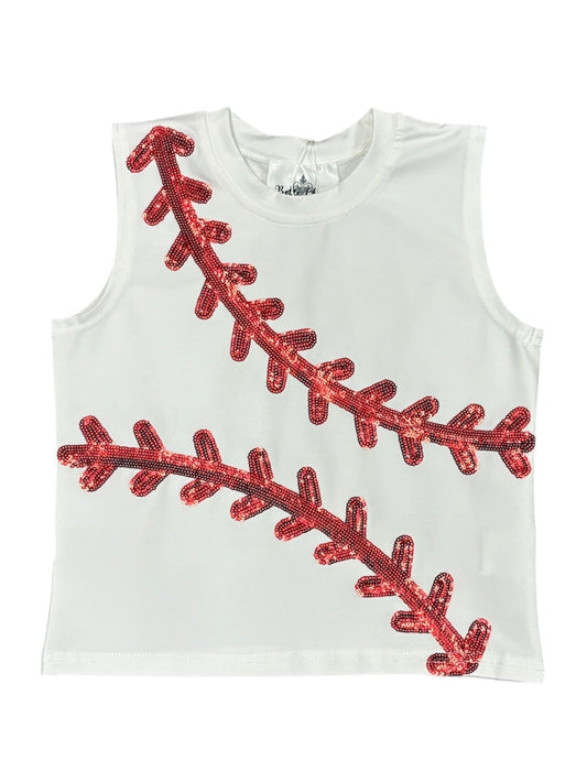 Baseball Sequin Tank