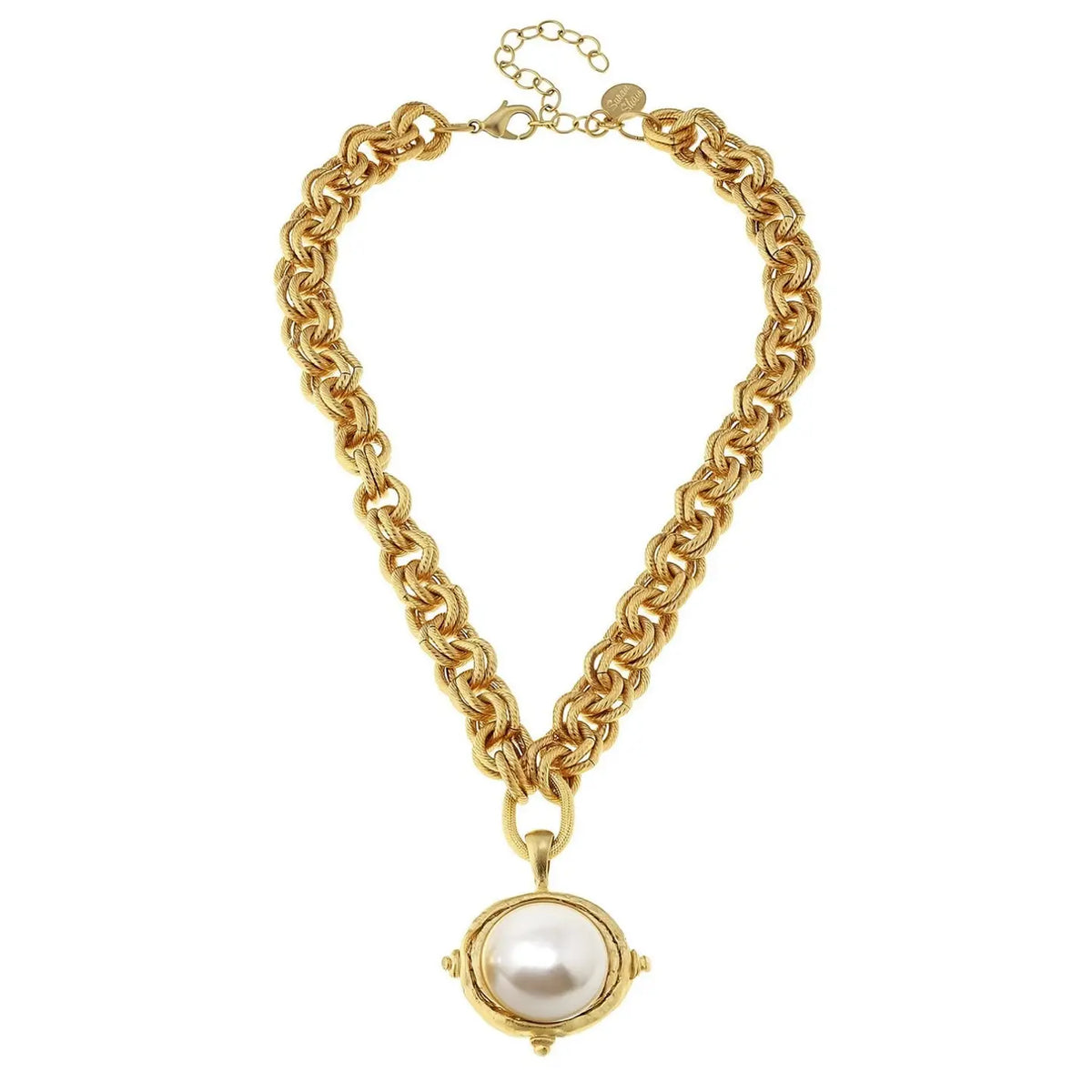 Pearl Cab Gold Necklace