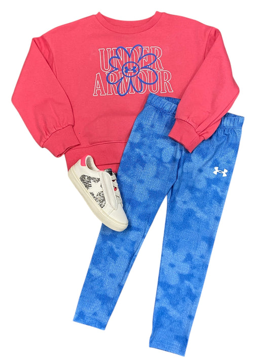 Pink Flower Under Armour Set