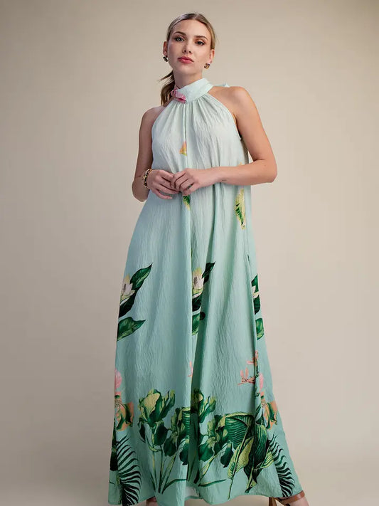 Floral Halter Neck Jumpsuit