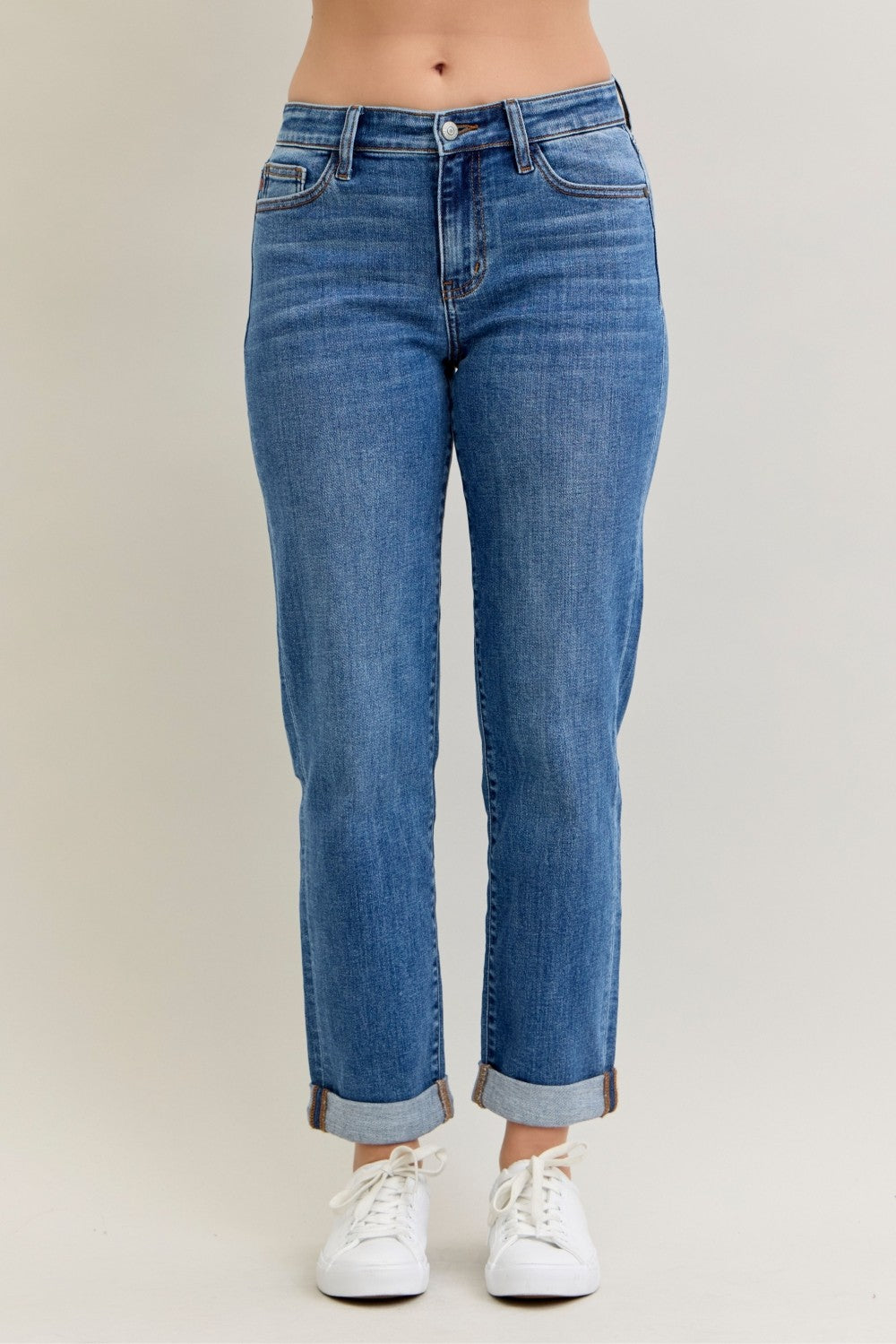 Mid Rise BF Classic Cuffed Jean