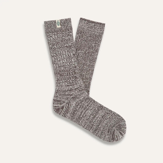 Rib Knit Slouchy Crew Sock - Nightfall