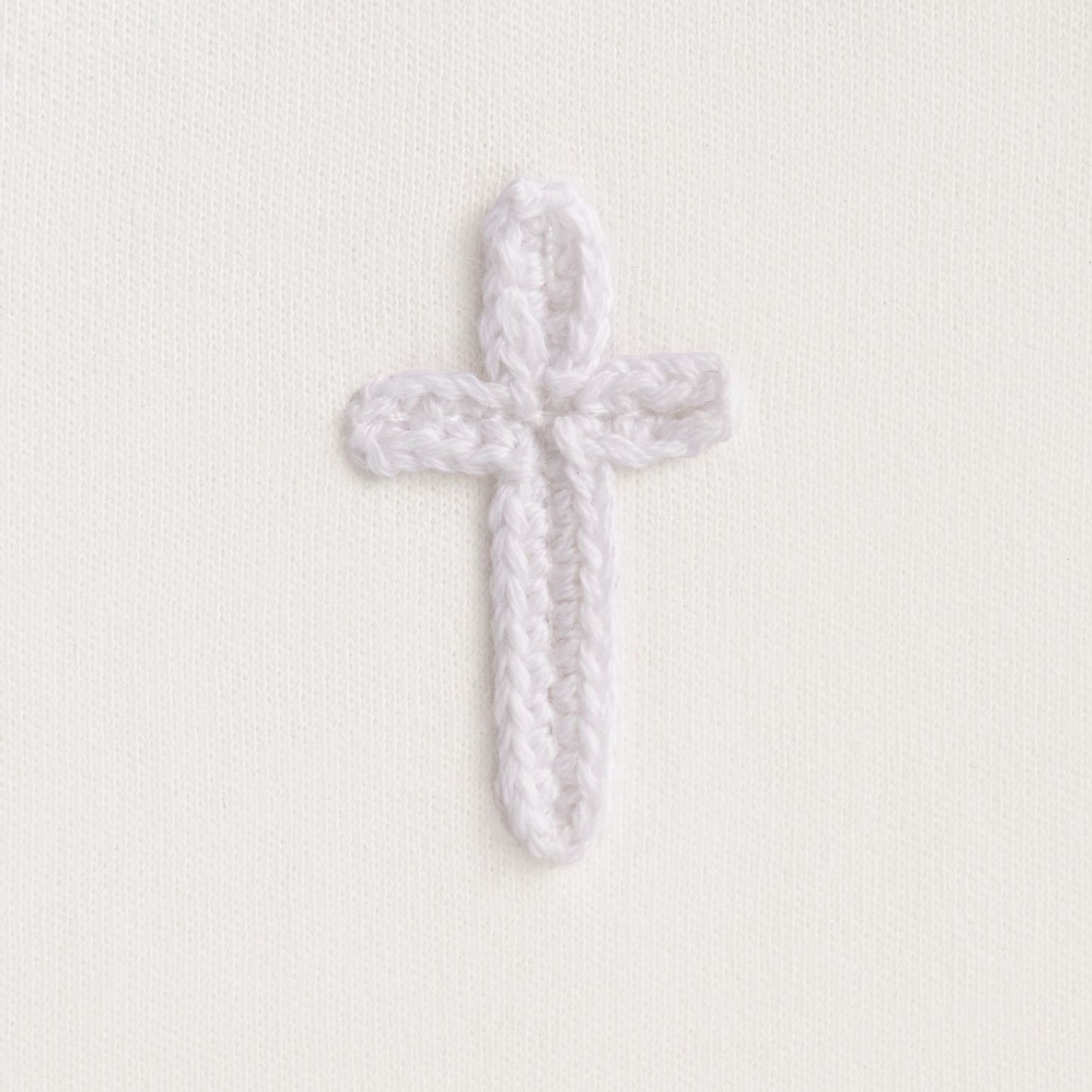 Ivory Chrochet Cross Bib