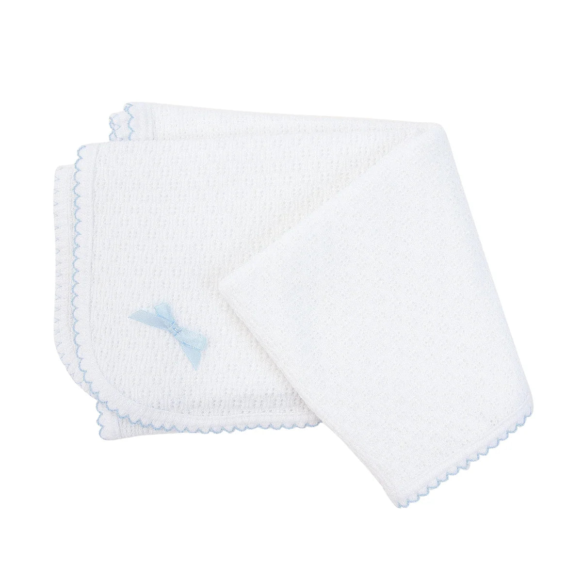 White Knit Swaddle Blanket