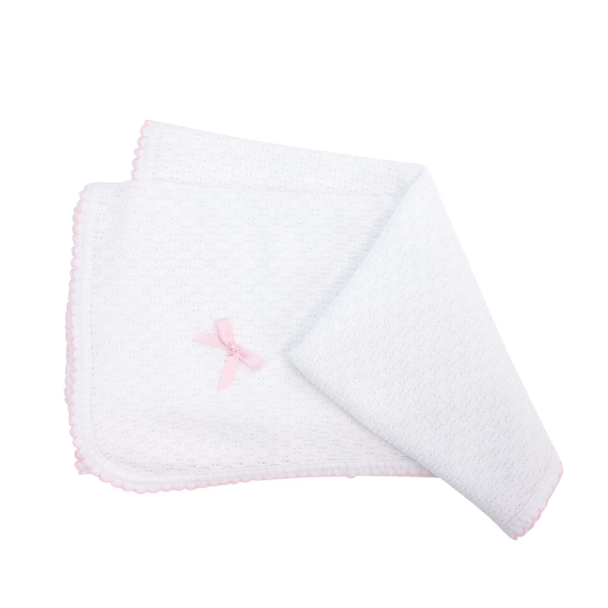 White Knit Swaddle Blanket