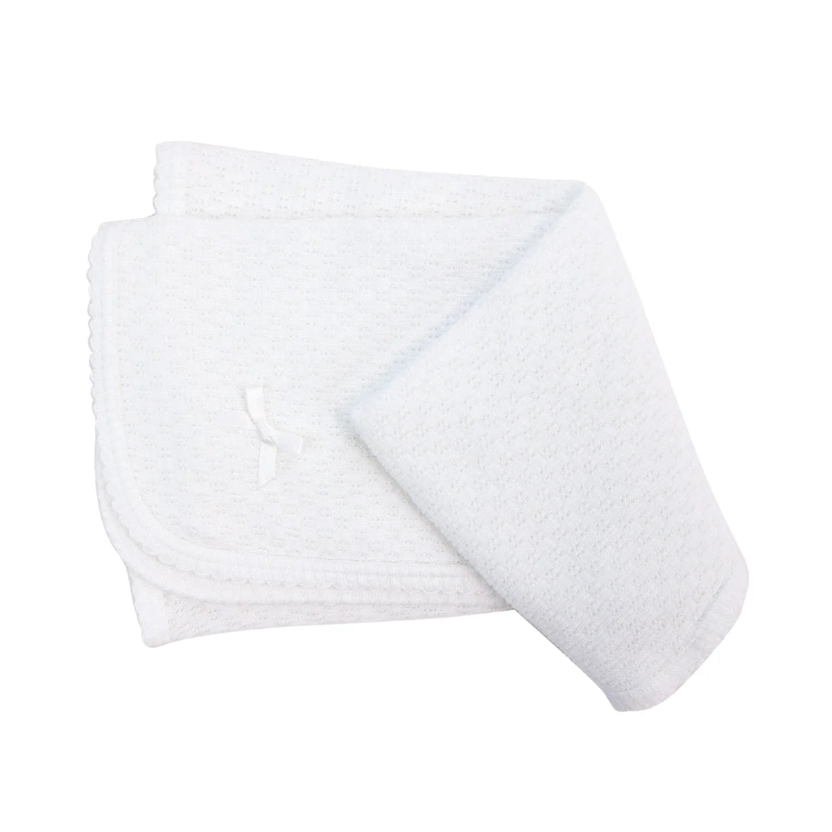 White Knit Swaddle Blanket