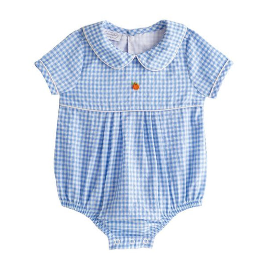 Blue Gingham Pumpkin Bubble