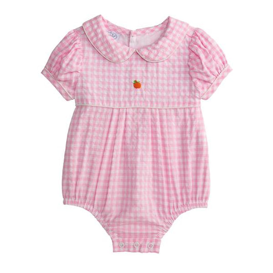 Pink Gingham Pumpkin Bubble