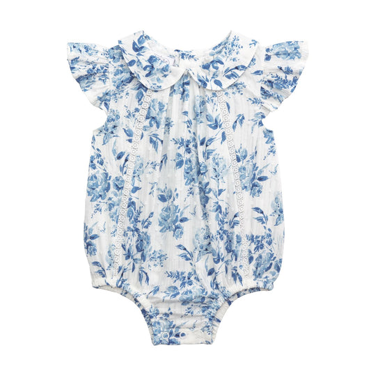 Blue Floral Bubble