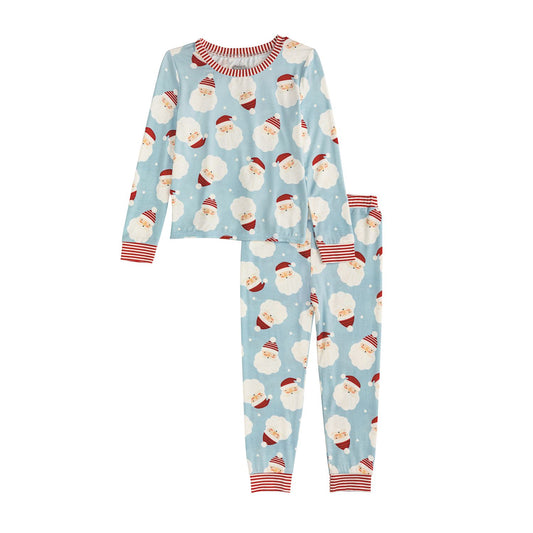 Blue Santa Glow Pj Set