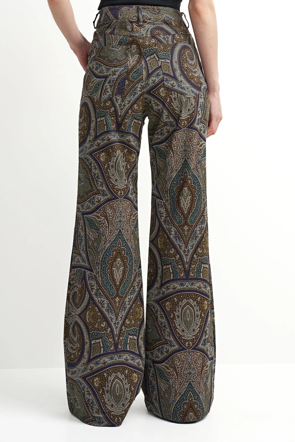 Farah Pant - Navy Paisley