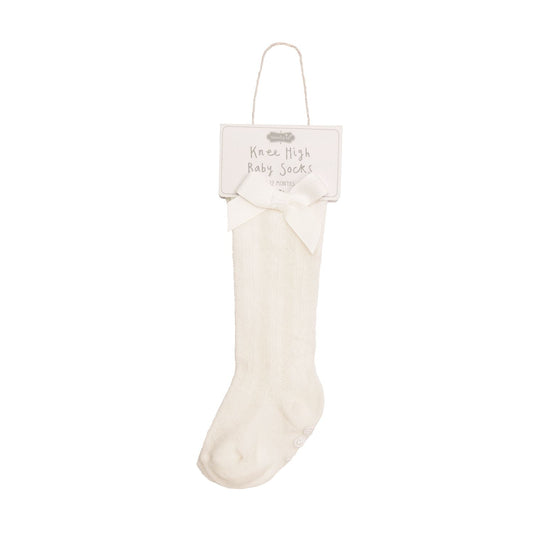 White Bow Socks