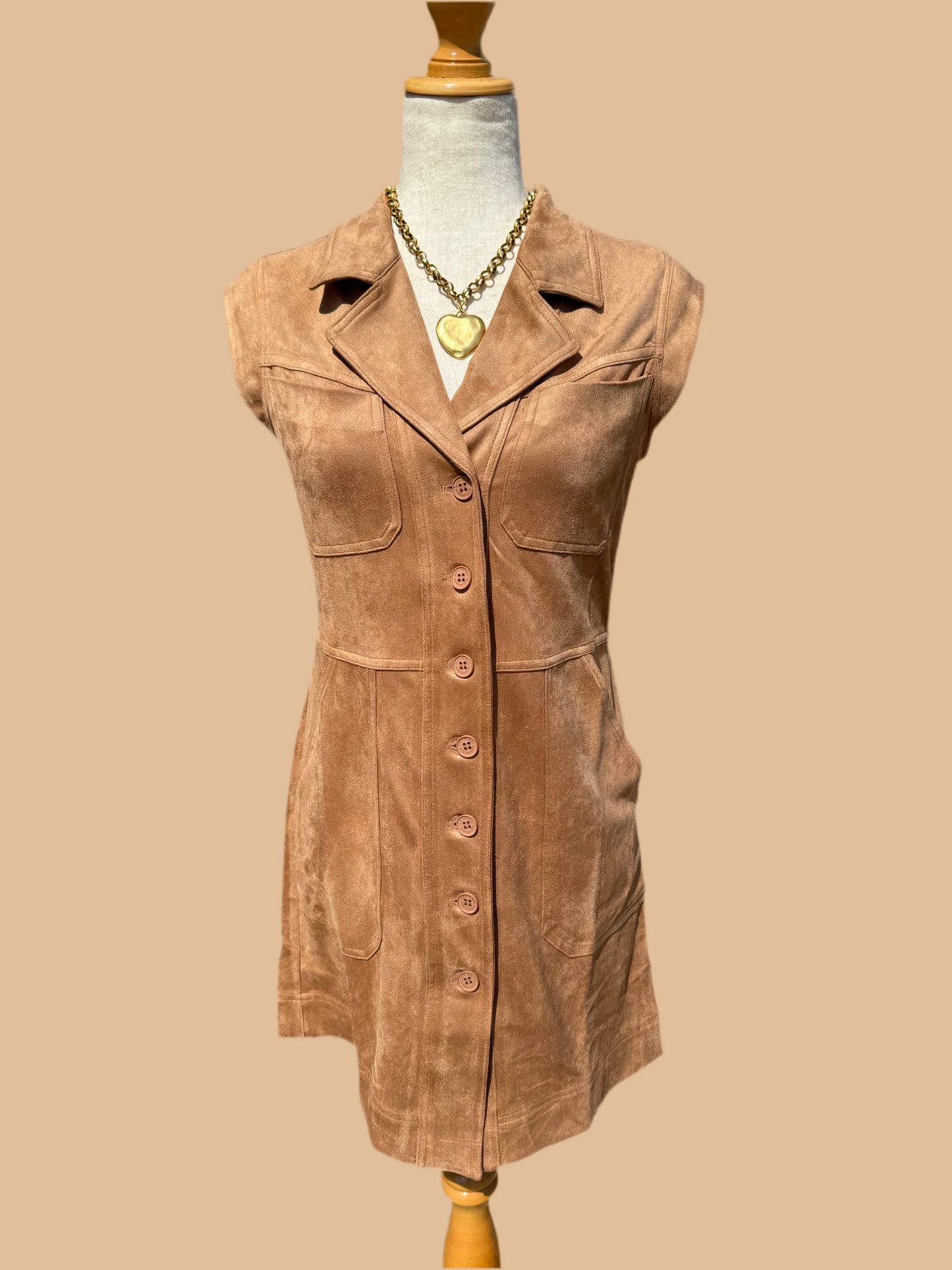 Suede Camel Dress