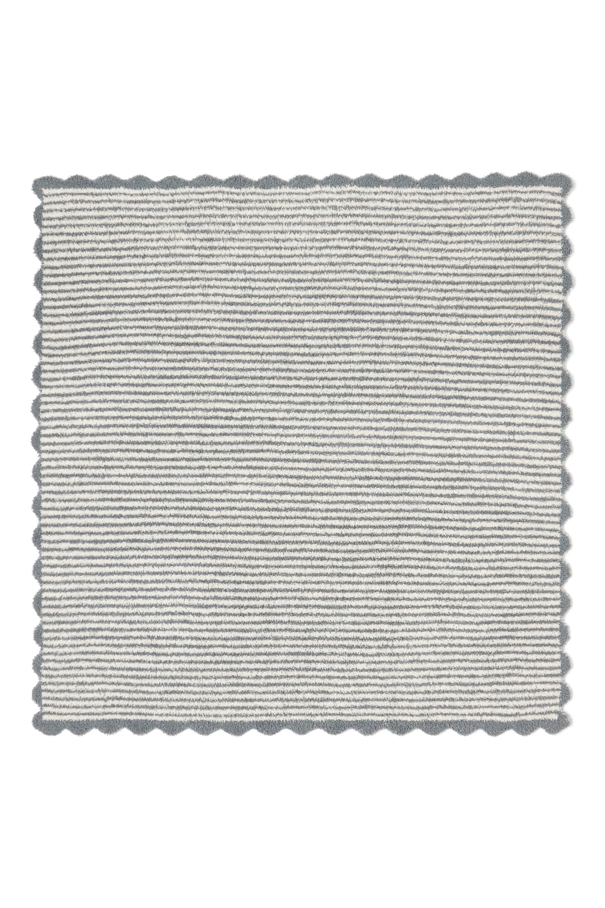 CozyChic® Blue Striped Scalloped Receiving Blanket