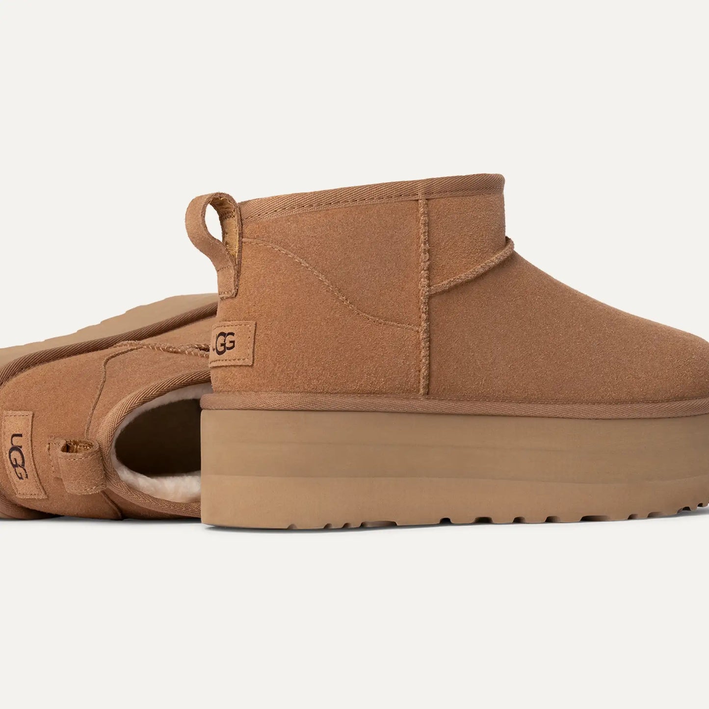 Women Ultra Mini Platform Boot - Chestnut