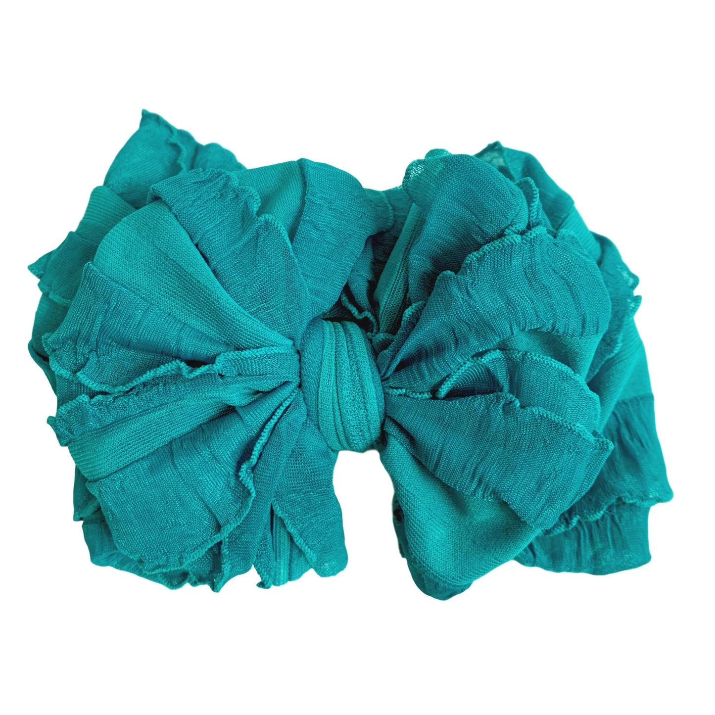 Turquoise Messy Bow