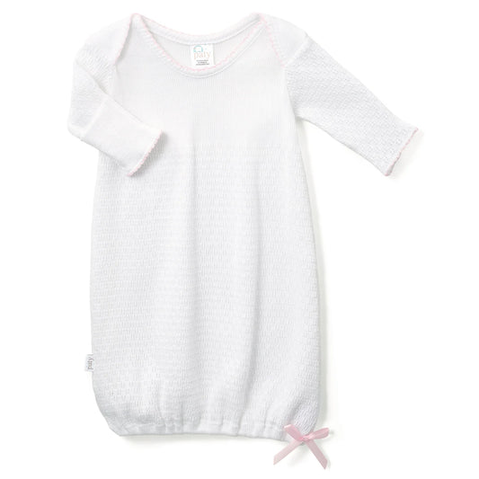 Knit Overlap Shoulder Gown