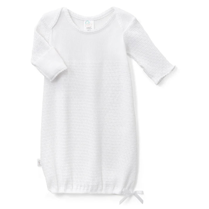 Knit Overlap Shoulder Gown