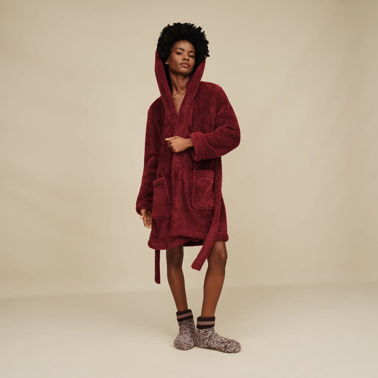 Deedee Fleece Lined Quarter - Chocolate Caramel