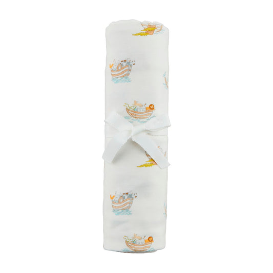 Noahs Ark Stretch Swaddle Blanket