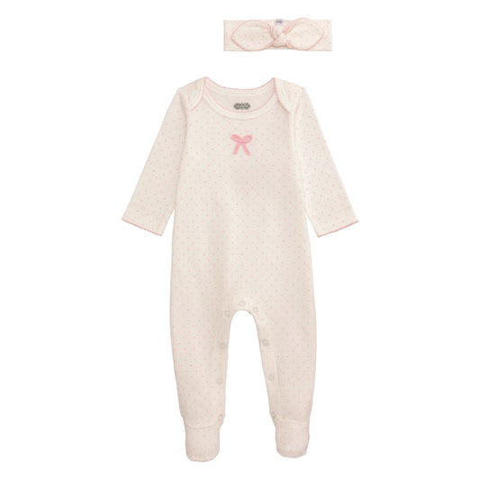 Bow Dot Sleeper & Headband Set