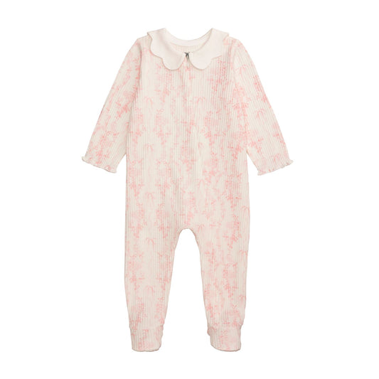 Floral Pink Scallop Sleeper