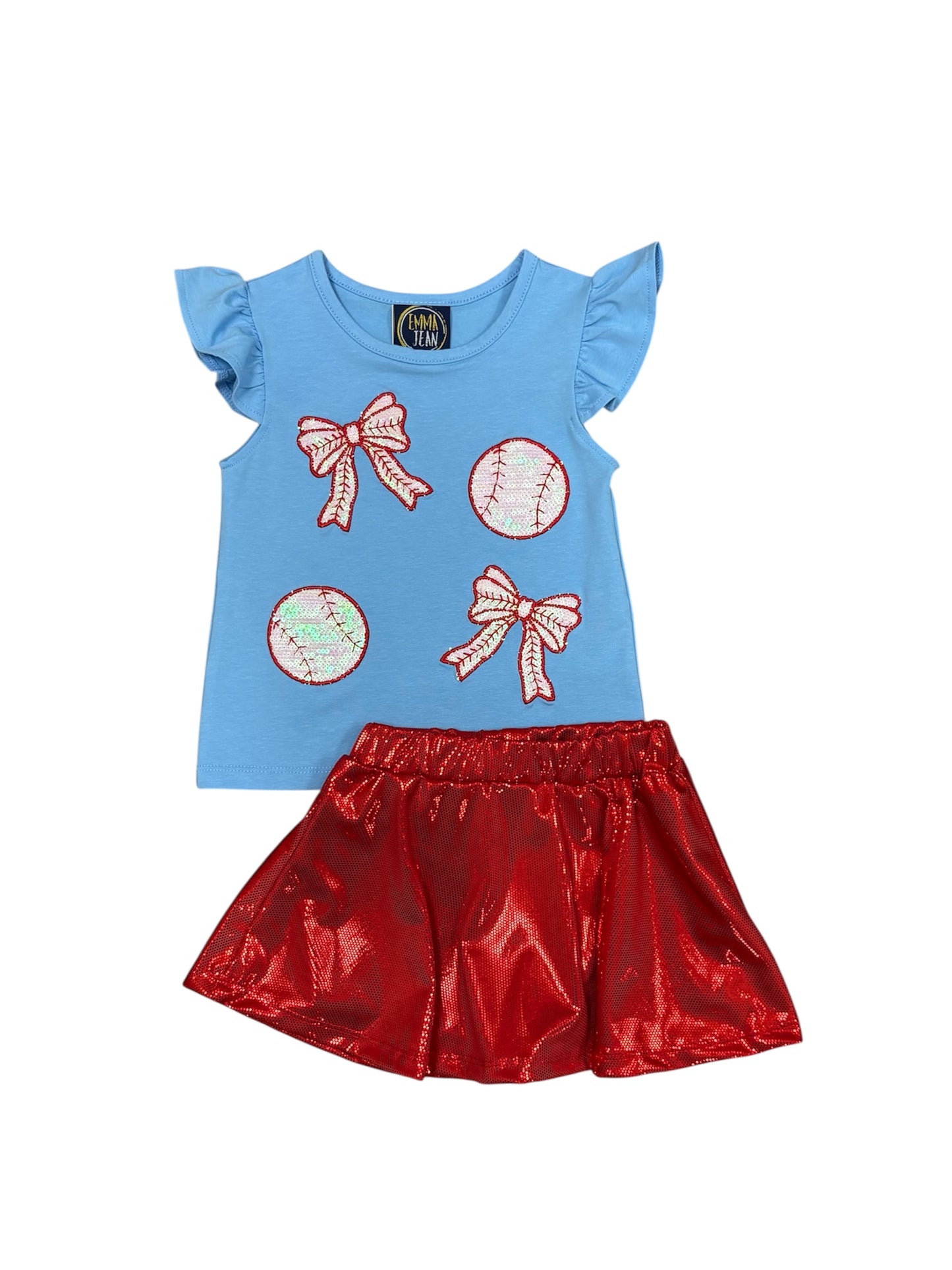 Sparkle Baseball Applique Tee