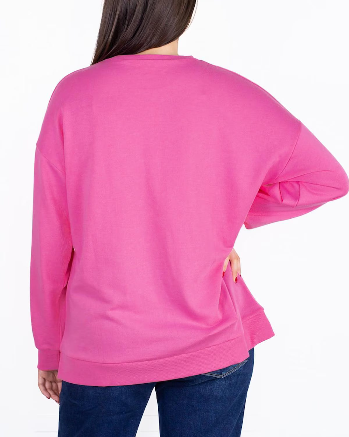 Christmas Queen Sequin Sweatshirt - Pink Multi