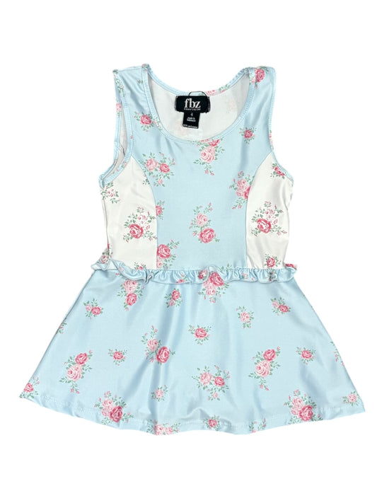 Blue Floral Athletic Dress