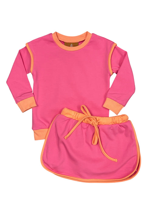 Josie Skort Set Pink and Orange