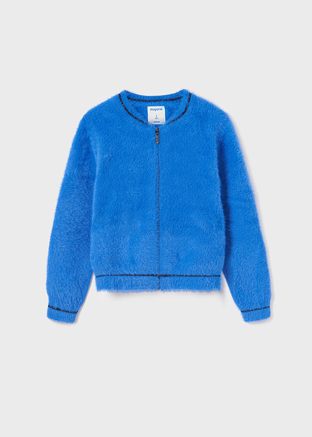 Blue Zip Up Sweater