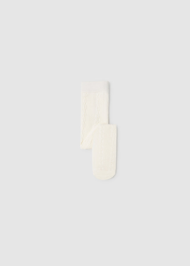 Off-White Cable Knit Tights