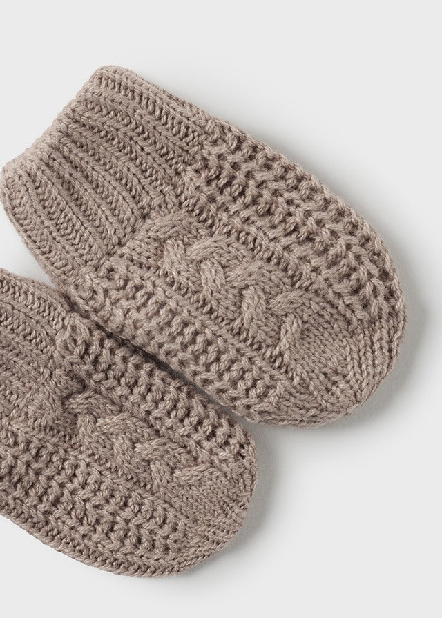 Brown Hat/Mitten Set