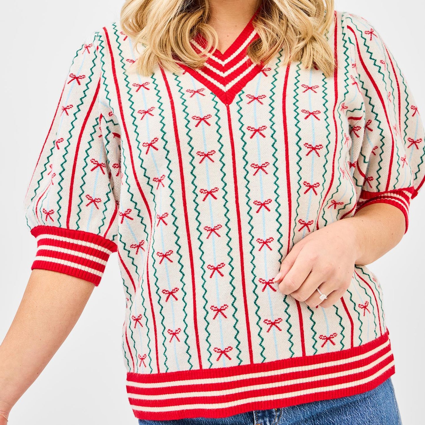 Faith In A Bow Sweater