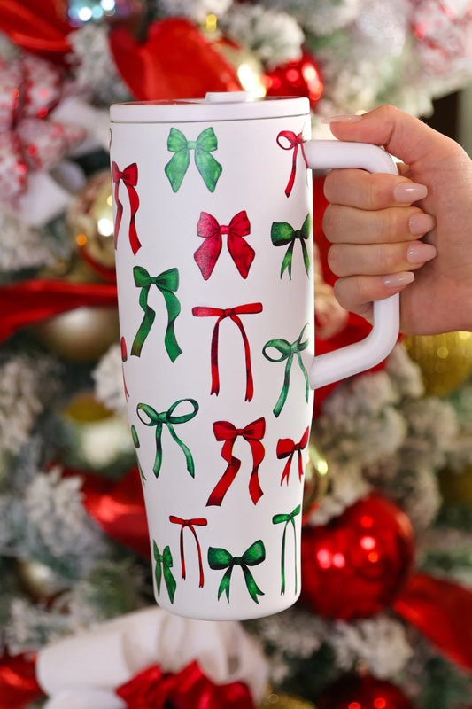 Midnight Bow Christmas Tumbler