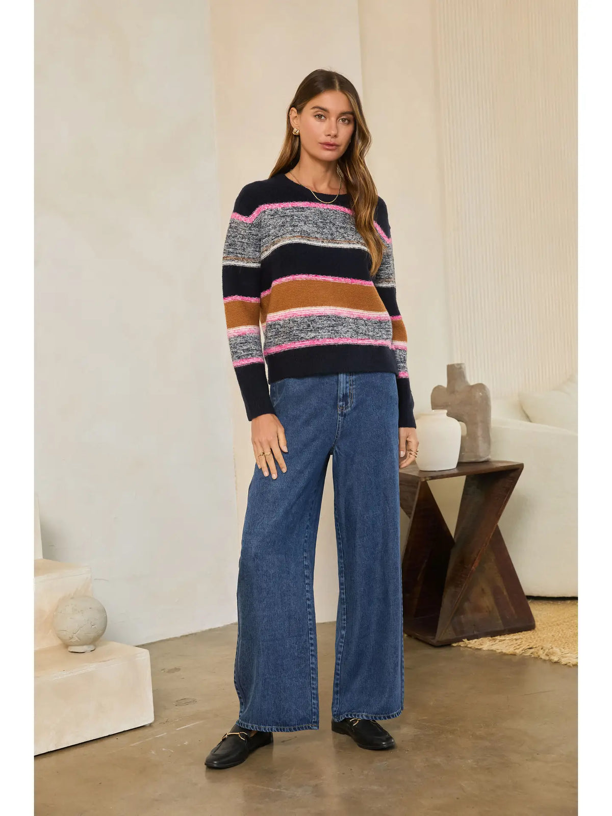 Marled Colorblock Sweater